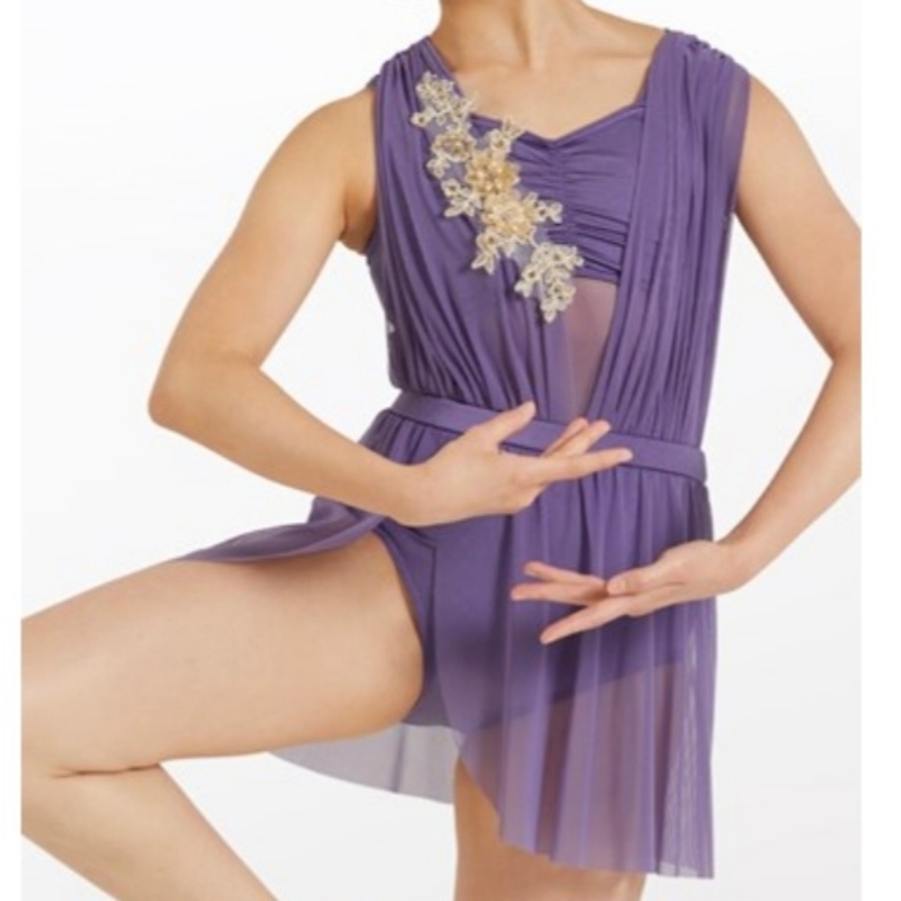 1430-8 * Weissman Girls Lilac Dance Costume Size 10/12